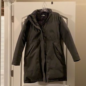 Grey North Face Parka